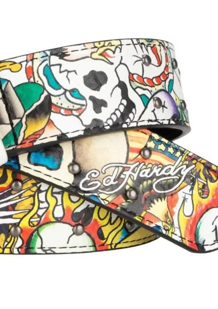 Ed Hardy Ed Hardy - Men's Hammered Stud Belt 2
