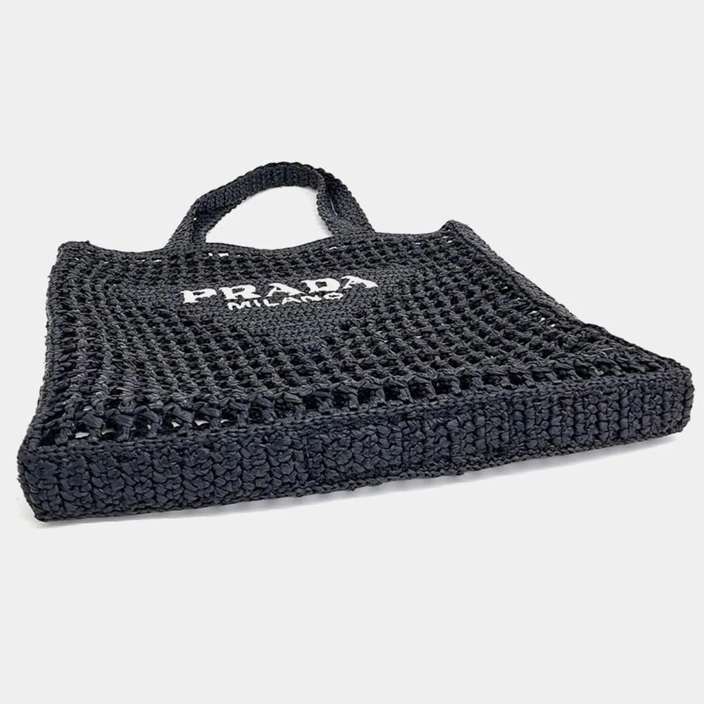 Prada Prada Black Raffia Shoulder Bag 4