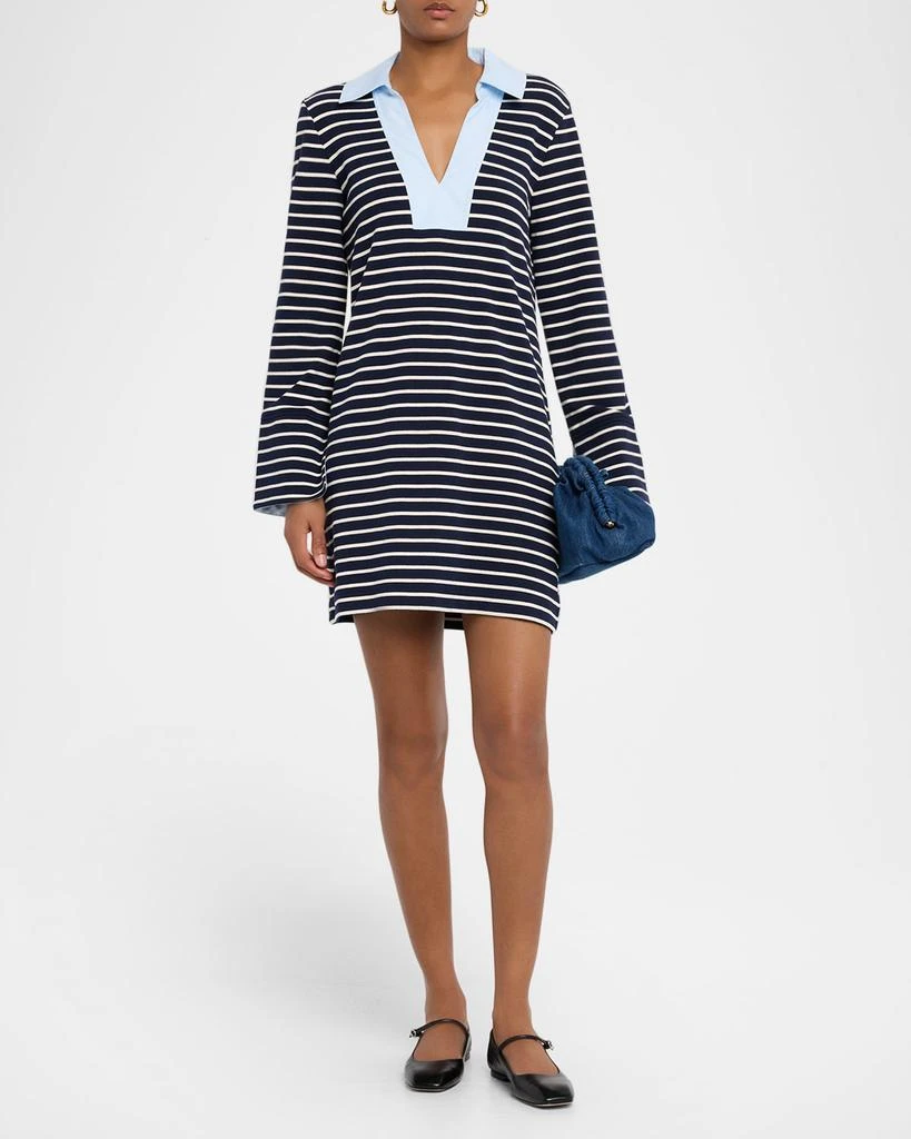 Tanya Taylor Whitney Stripe Long-Sleeve Mini Dress 4