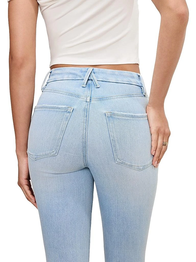 Good American Soft Tech Good Legs Boot-Cut Flared Jeans 7