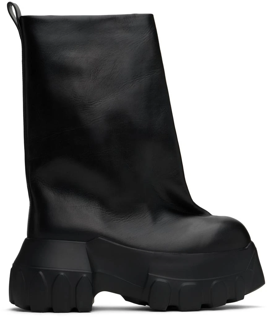 Rick Owens Black Porterville Flared Mega Tractor Boots 1