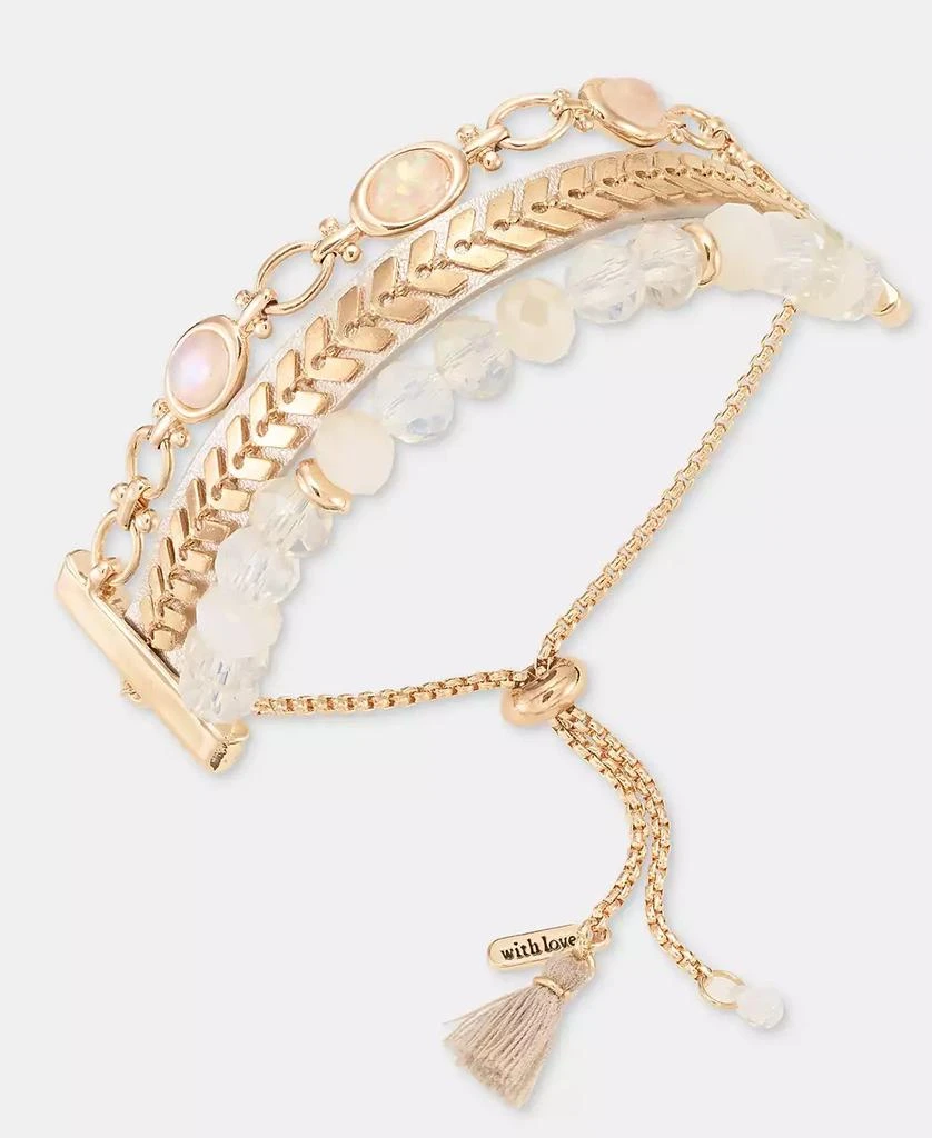 Lonna 
Lilly Three-Row Stone Bead Slider Bracelet