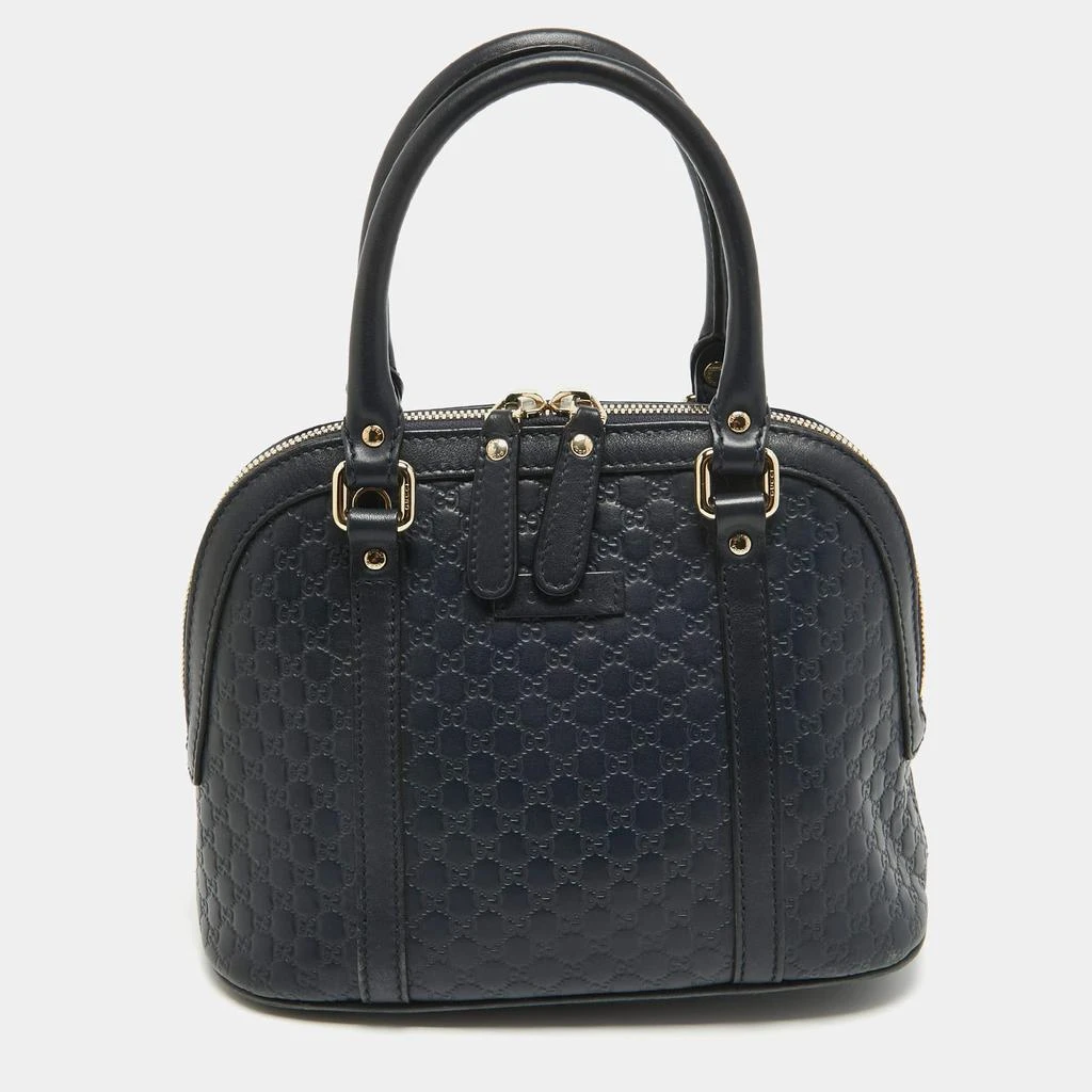 Gucci Gucci Navy Blue Micro Guccissima Leather Mini Dome Bag 1