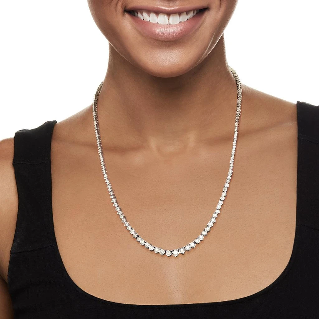Ross-Simons Diamond Graduated Tennis Necklace in Sterling Silver 2