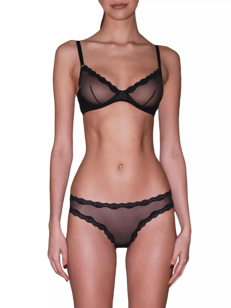 Fleur du Mal Sheer Tulle Demi Bra 4