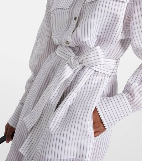Brunello Cucinelli Striped cotton and silk-blend shirt dress 5