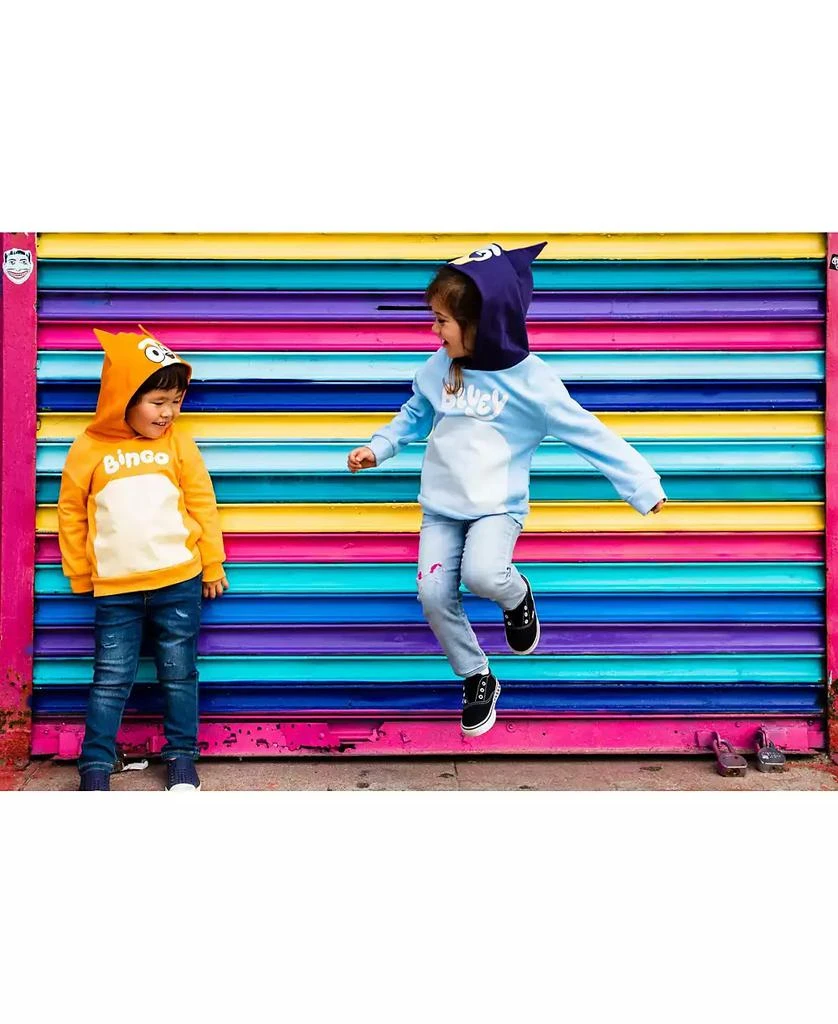 Bluey Bingo Dad Mom Fleece Matching Family Cosplay Pullover Hoodie Infant to Little Kid 3