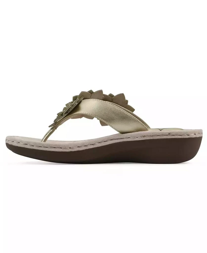 White Mountain Women's Content Floral Wedge Slip-On Sandals 6