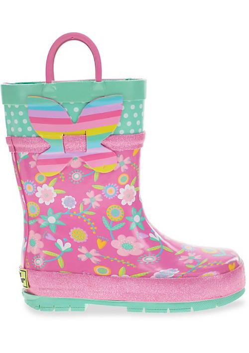 Western Chief Chief Toddler Youth Girls Flutter Rain Boot