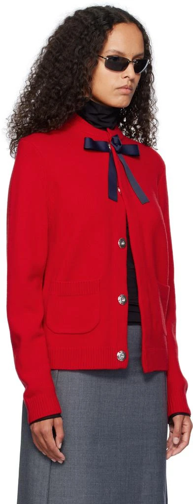 AO Yes Red Ribbon Tie Cardigan 2
