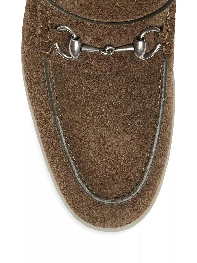 Gucci Konrad suede olive loafers men shoes Gucci konrad khaki olive suede rubber loafers men shoes | eBay main image 3