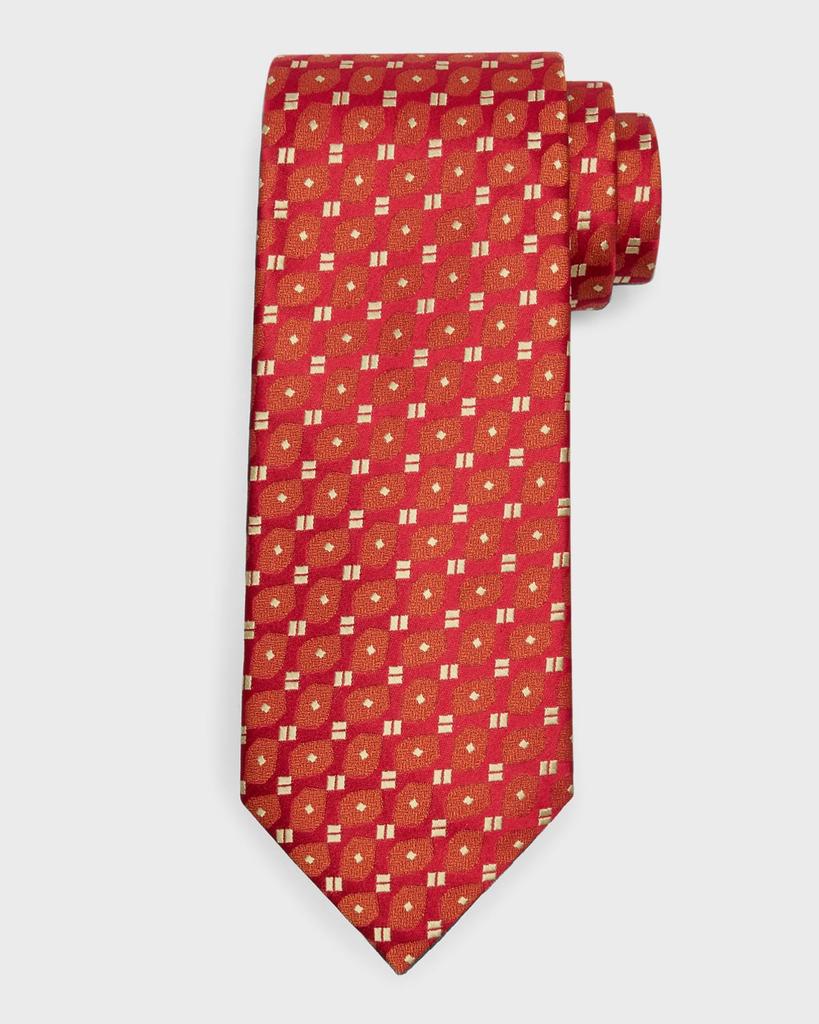 Charvet Men's Woven Geometric Silk Tie