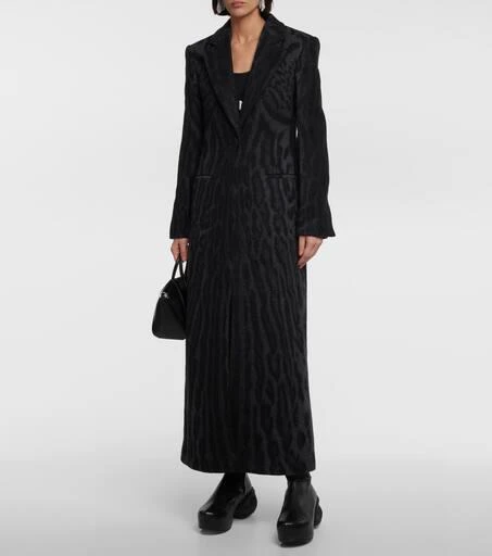 Givenchy Leopard-print jacquard wool coat 2