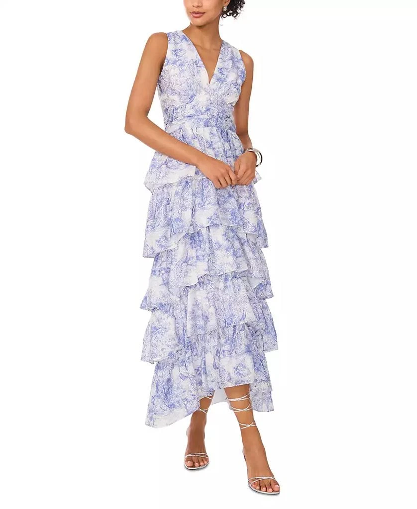 1. State Women's Printed Tiered Ruffled Maxi Dress 4