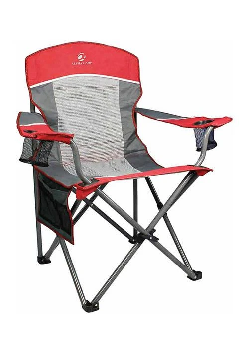 Alphacamp Portable Oversize Mesh Camping Chair With Storage Bag 1