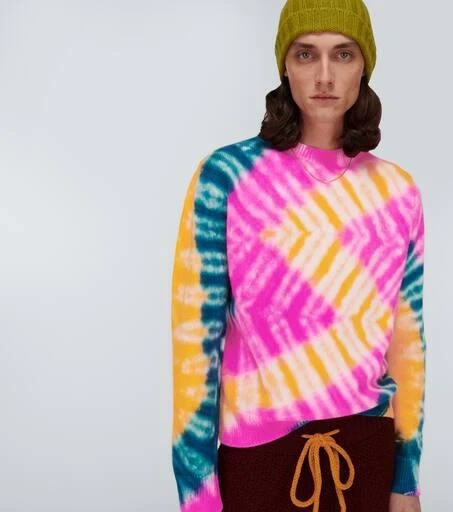 The Elder Statesman Zig dyed cashmere sweater 5