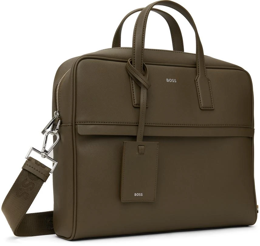 Hugo Boss Green Structured Briefcase 2