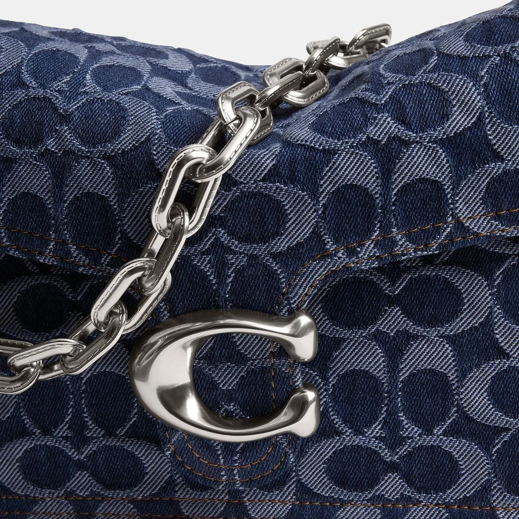 Coach Coach Washed Chain Tabby Denim Shoulder Bag 6