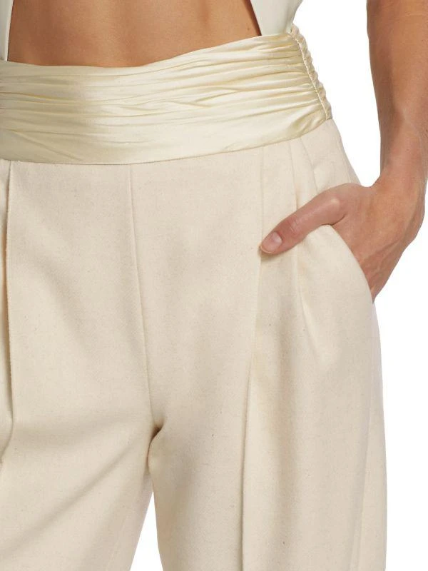LaQuan Smith Chiffon Pleated Trousers 4