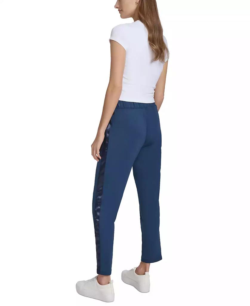 Marc New York by Andrew Marc Women's Scuba Satin-Trim Slim-Leg Pants
