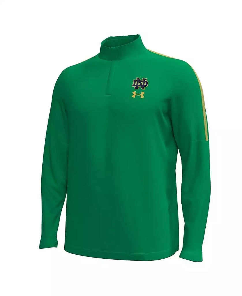 Under Armour Men's Kelly Green Notre Dame Fighting Irish Playoff Performance Quarter-Zip Jacket 3