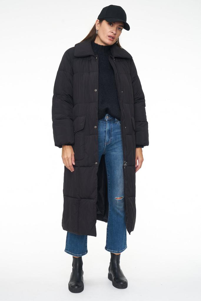 Pistola Denim Shayne Long Puffer Coat - Noir
