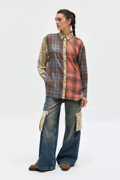 BDG BDG Rick Spliced Boyfriend Flannel Shirt 2