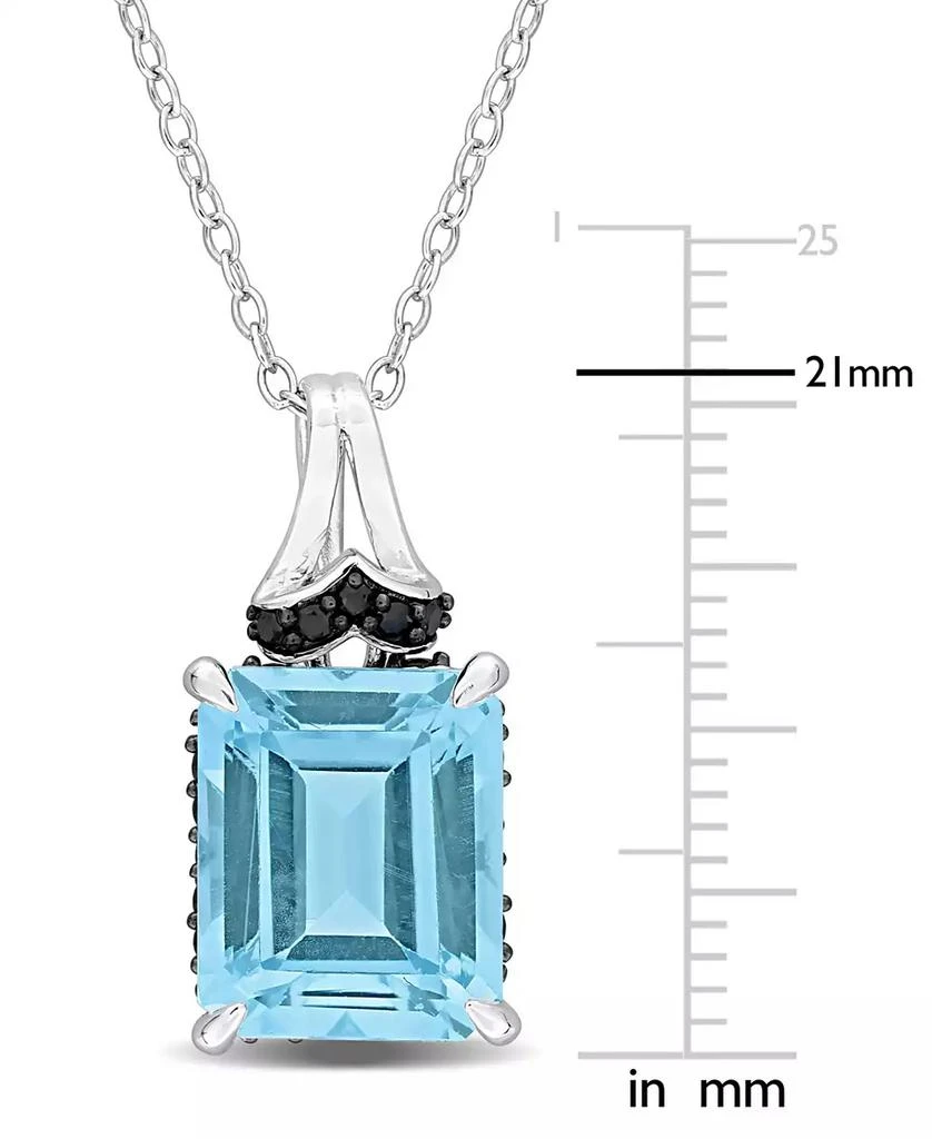 Macy
s Blue Topaz (7-3/8 ct. t.w.) 
Black Sapphire (1/4 ct. t.w.) 18" Pendant Necklace in Sterling Silver 4