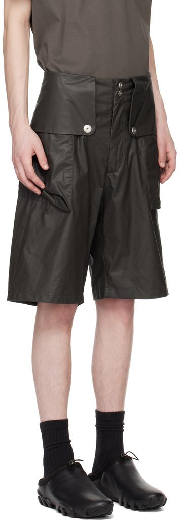 Omar Afridi Brown Flap Shorts