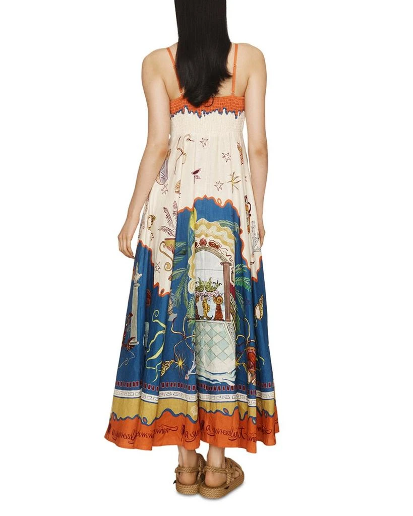 ALÉMAIS Linen Surrealist Sundress 2