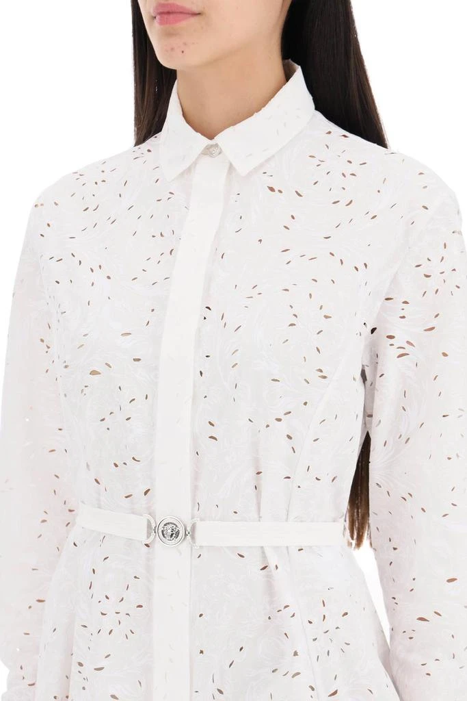 Versace textured sangallo chemisier 4