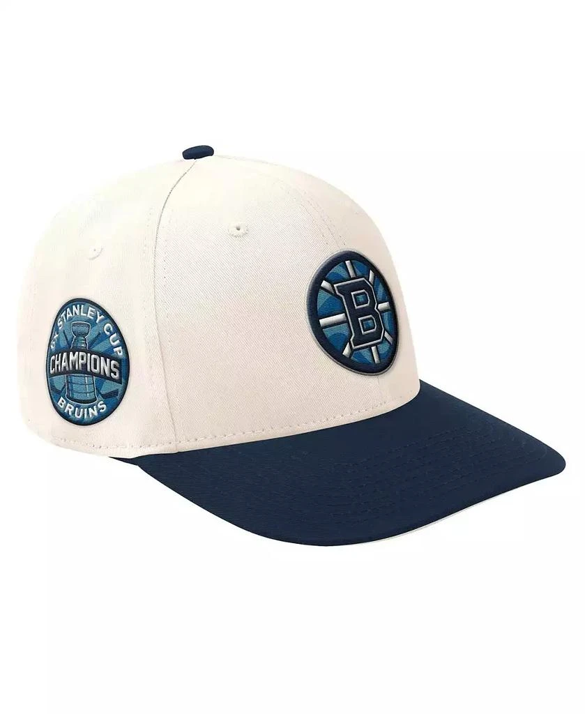 Starter Men's Cream/Navy Boston Bruins Blue Wave Classic Adjustable Hat 1
