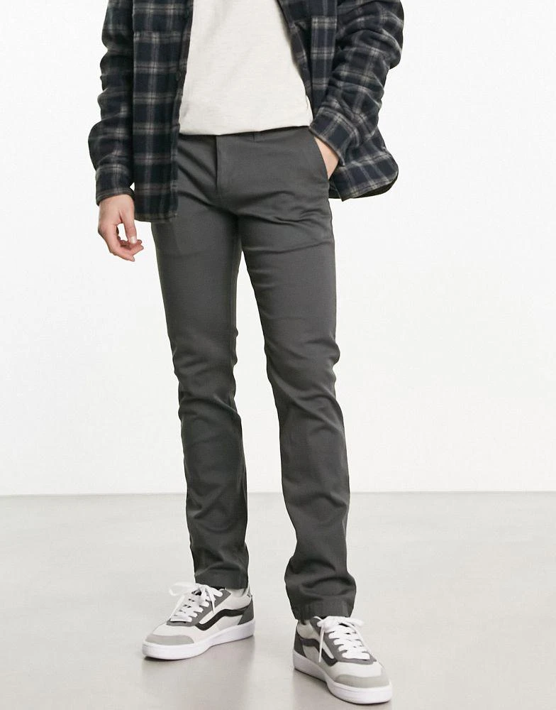 DICKIES Dickies Kerman pant in charcoal grey skinny fit 2