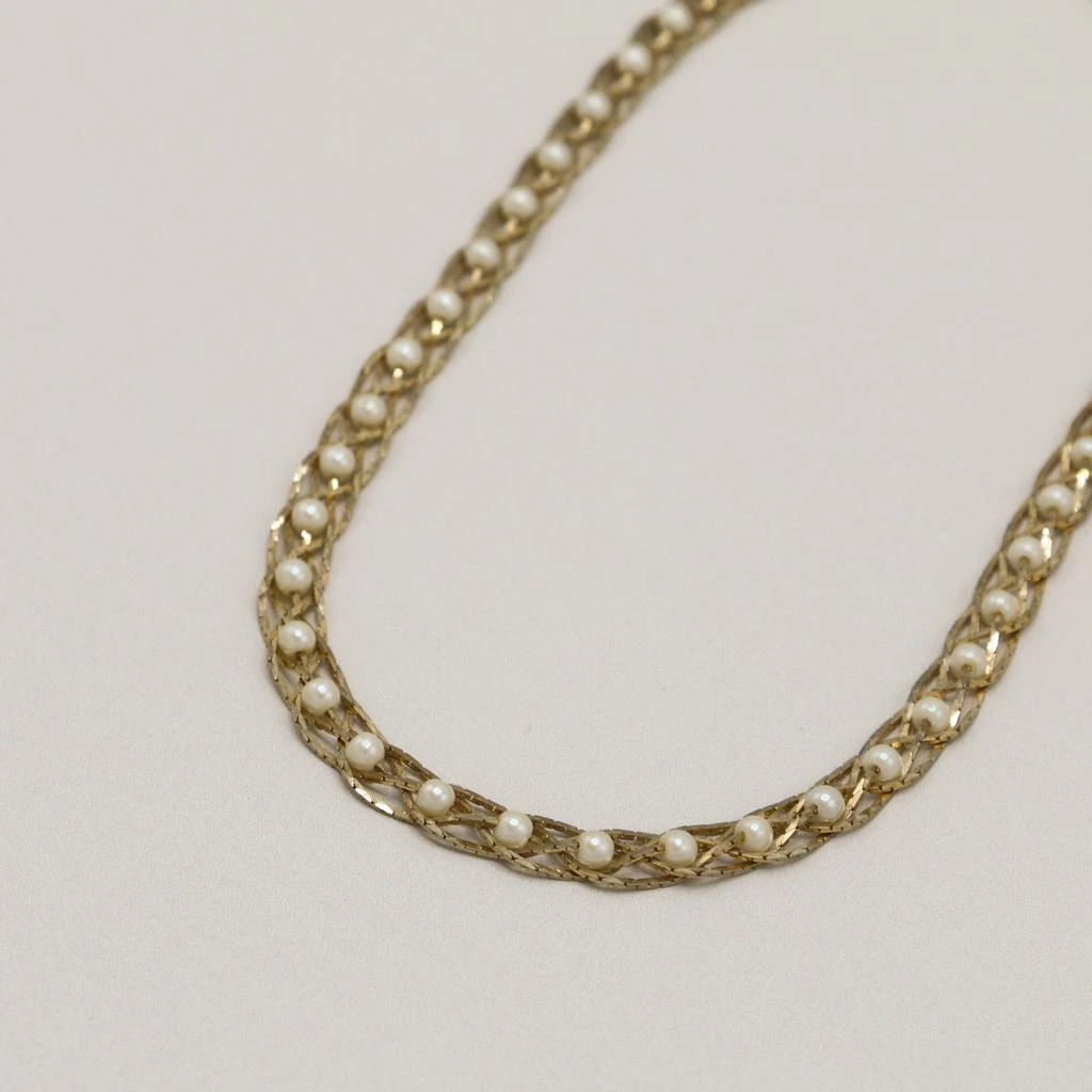 Orelia Vintage Vintage Plaited Chain 
Pearl Necklace 2