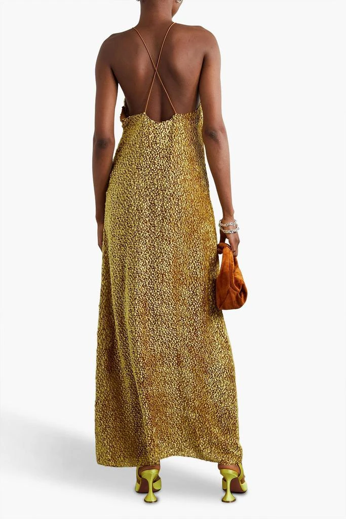 GAUCHERE Bouclé-crepe maxi dress 3