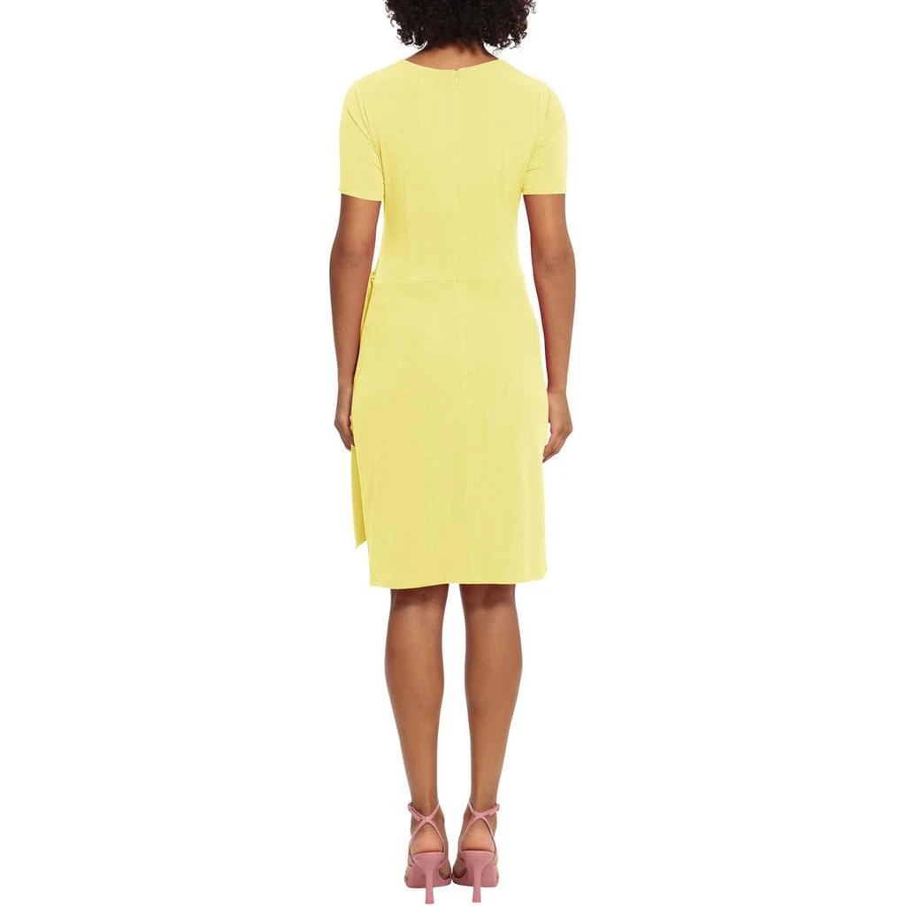jersey material dresses for women Women's Perfectly Framed Yellow Jersey Knit Contrast Trim Sleeveless Maxi Dress | Size: L