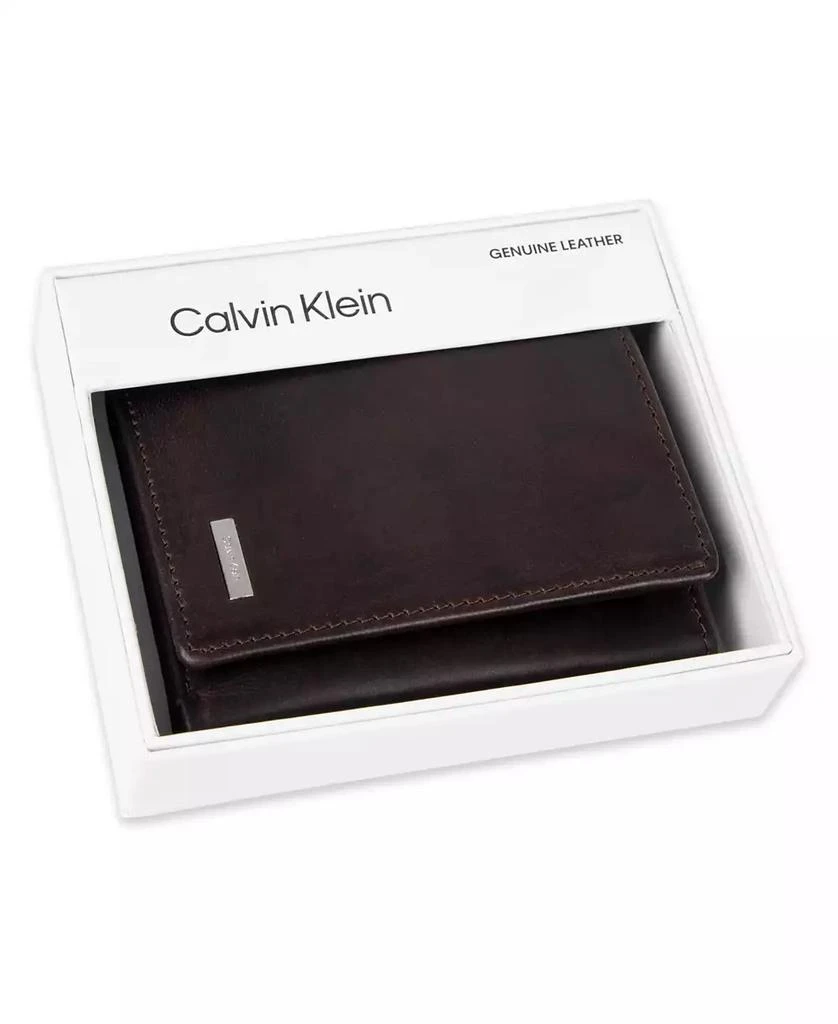Calvin Klein Men's RFID Two Tone Arcadia Leather Trifold Wallet ...