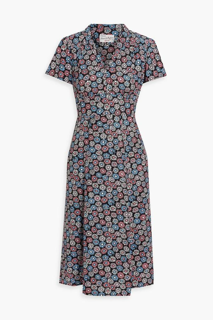 HVN Morgan floral-print silk dress 1