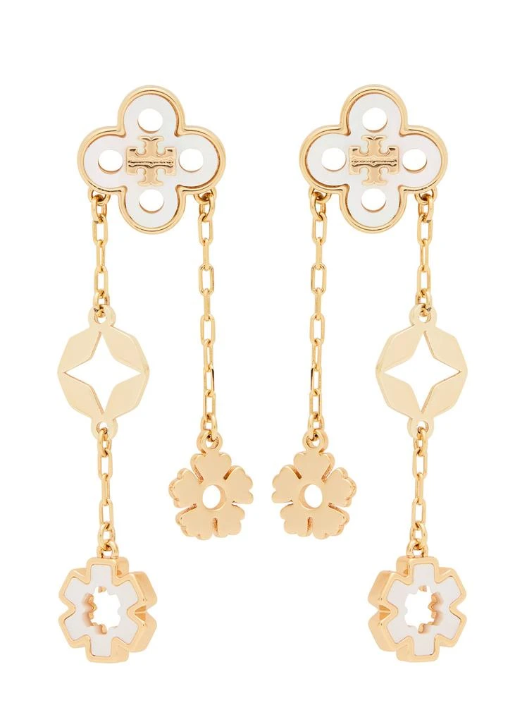 Tory Burch Forget Me Not 18kt gold-plated drop earrings