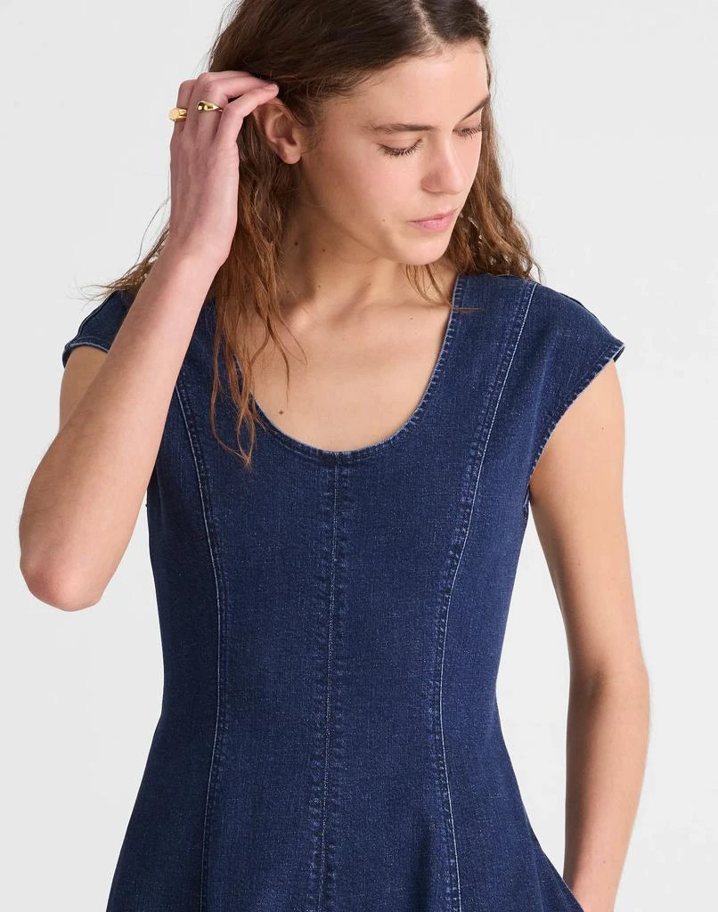 Madewell Denim Seamed Scoopneck Midi Dress 5
