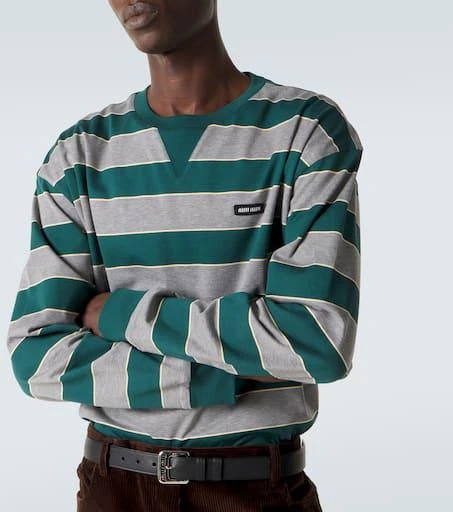 Miu Miu Striped cotton jersey sweatshirt 5