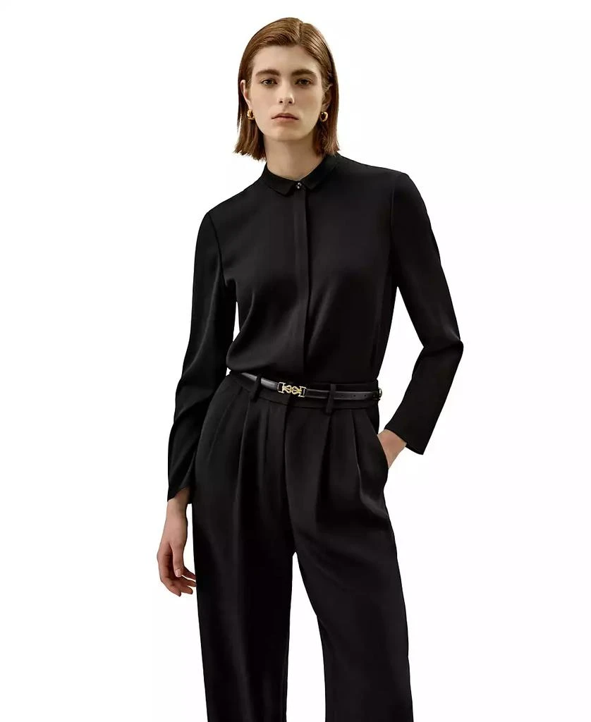 LILYSILK Women's Classic Collar Silk Shirt 1