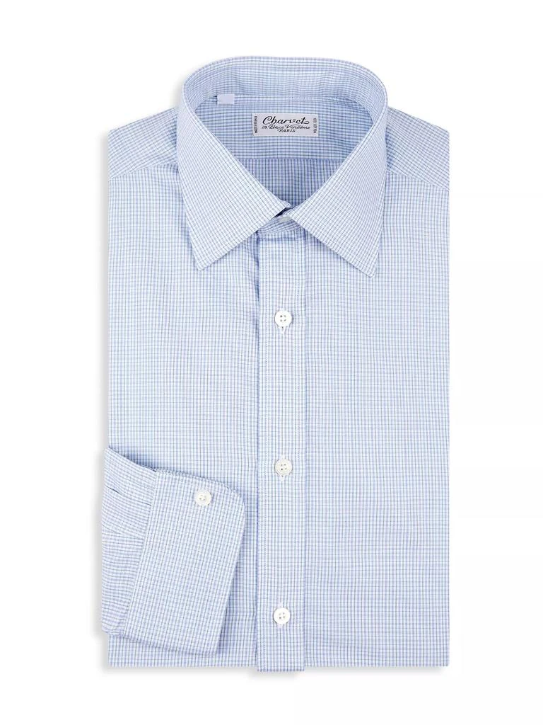 Charvet Check Cotton Dress Shirt 1