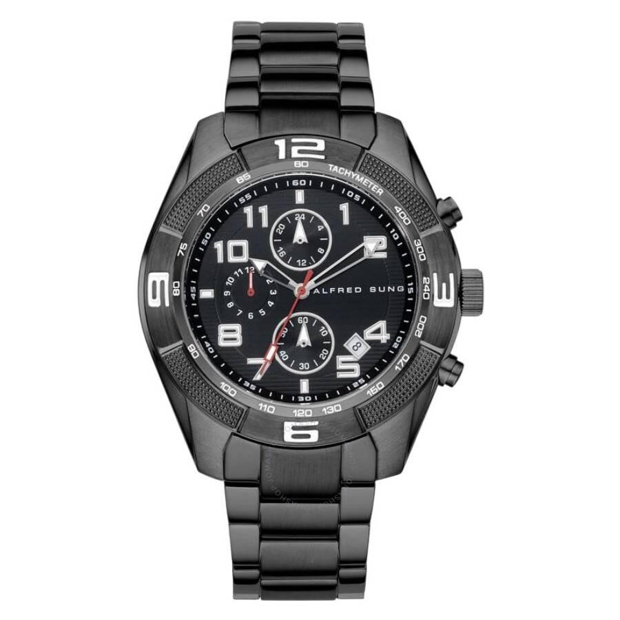 Alfred Sung Titan Quartz Black Dial Men's Watch AS3202B-1A