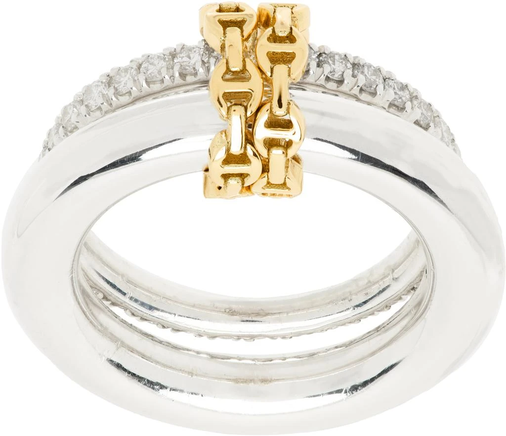 Spinelli Kilcollin Silver & Gold HOORSENBUHS Edition Virgo Pavé Hb Ring 2