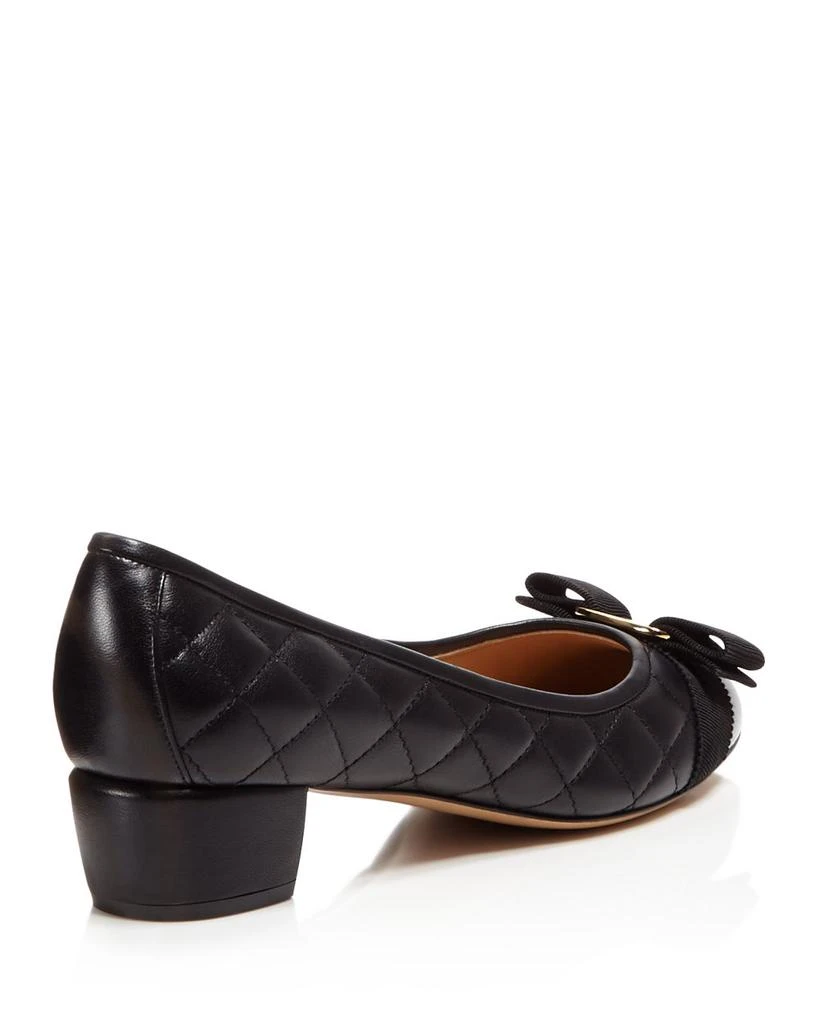 Salvatore Ferragamo Women's Vara Quilted Low-Heel Pumps 3