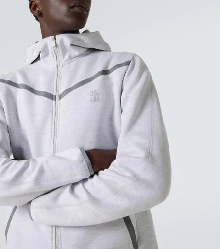 Brunello Cucinelli Cotton-blend French terry zip-up hoodie 5