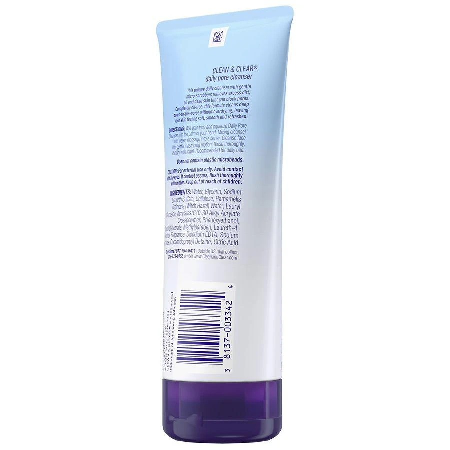 Clean & Clear Daily Pore Face Cleanser For Acne-Prone Skin 10