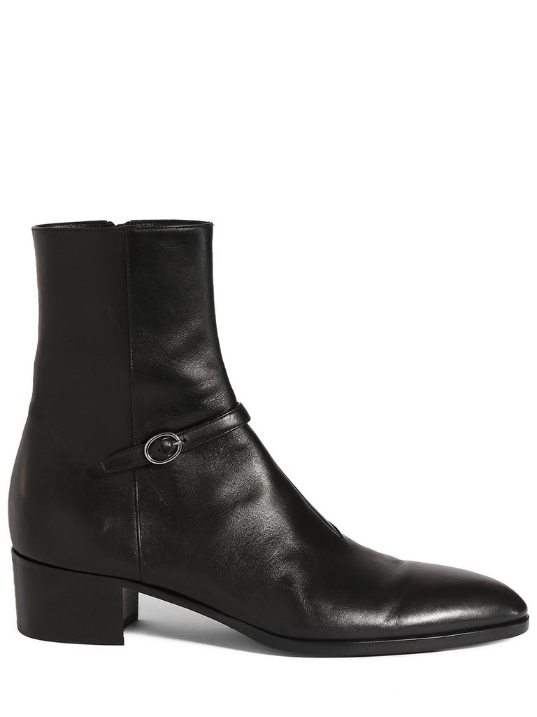 Yves Saint Laurent Vlad 45 Zipped Leather Boots - BeyondStyle