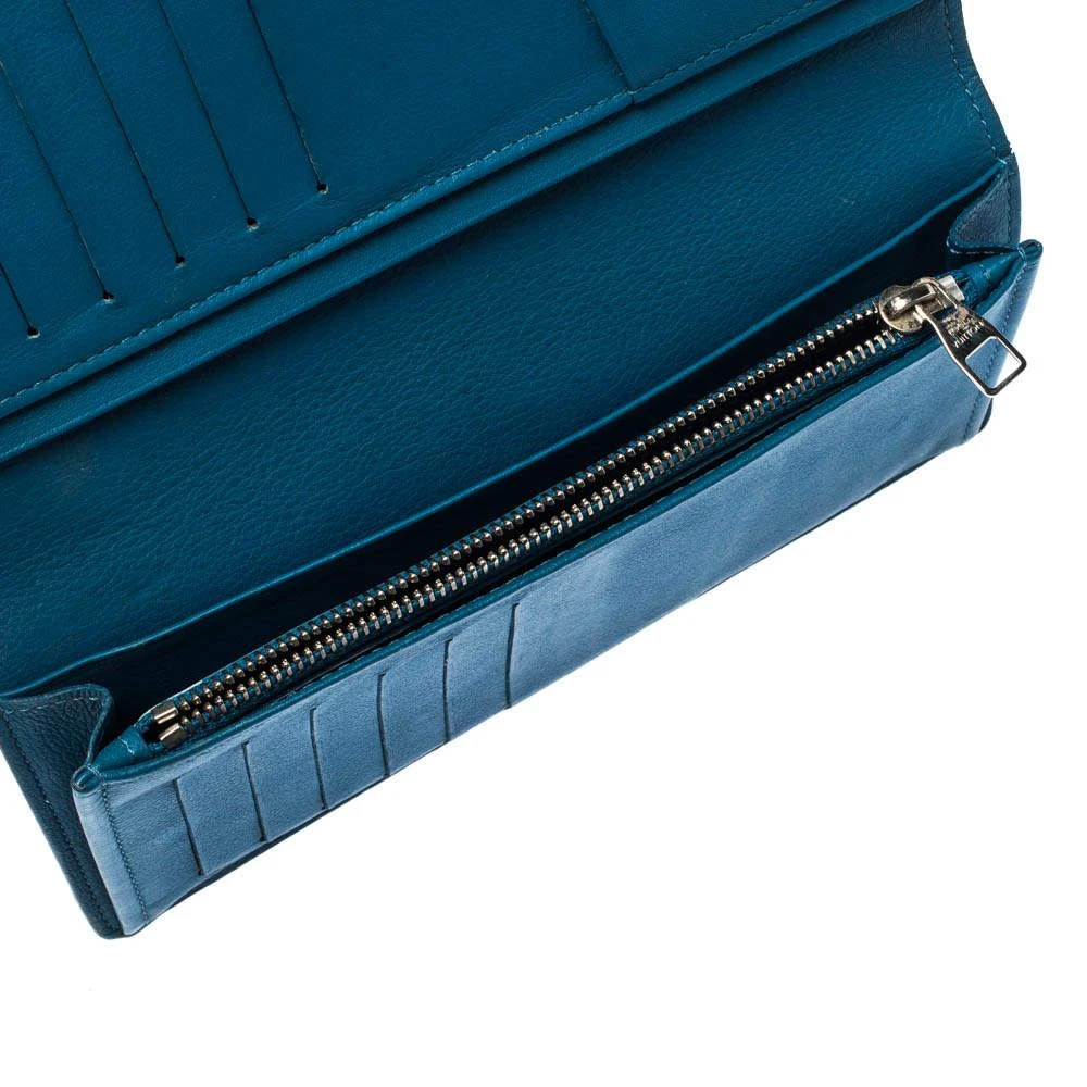 Louis Vuitton Louis Vuitton Blue Taurillon Leather Brazza Wallet 2